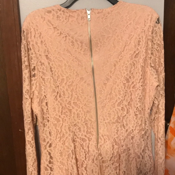 Long sleeved pink lace fit & Flare NWOT - Picture 4 of 4